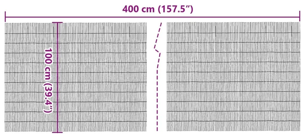 vidaXL Καλαμωτή 400 x 100 εκ. Μπαμπού