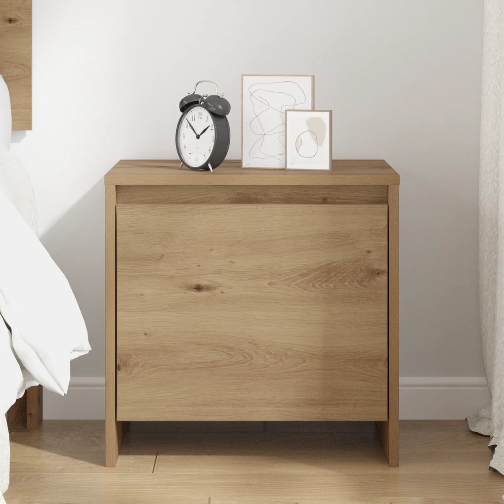vidaXL Κομοδίνο artisan δρυς 45 x 34 x 44.5 εκ Επεξεργασμένο ξύλο