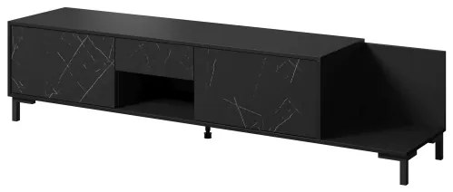 MARMO TV STAND RTV 2D1S1K black DIOMMI CAMA-MARMO-RTV2D1S1K-CZARNY