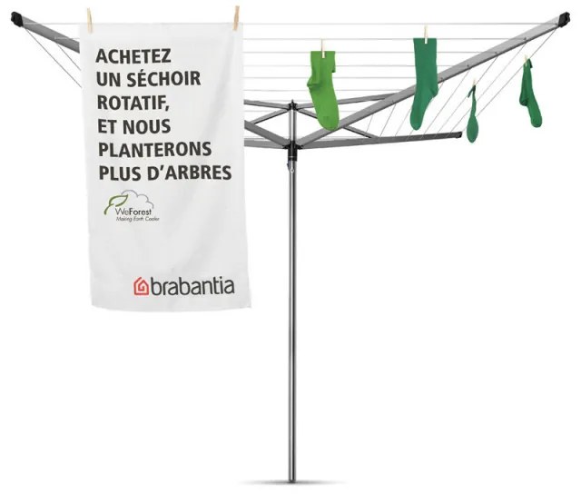 Brabantia Essential Εξωτερικός Χώρος 90300258, 50 m, Αγκύρωση σκυροδέματος, Ανθεκτικό στη διάβρωση, Inox