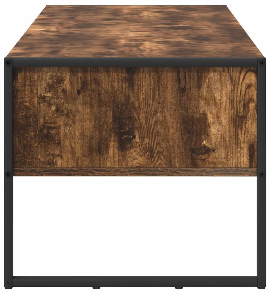 vidaXL Τραπεζάκι σαλονιού με συρτάρι Καπνιστό Δρύς 100 x 46 x 40 εκ