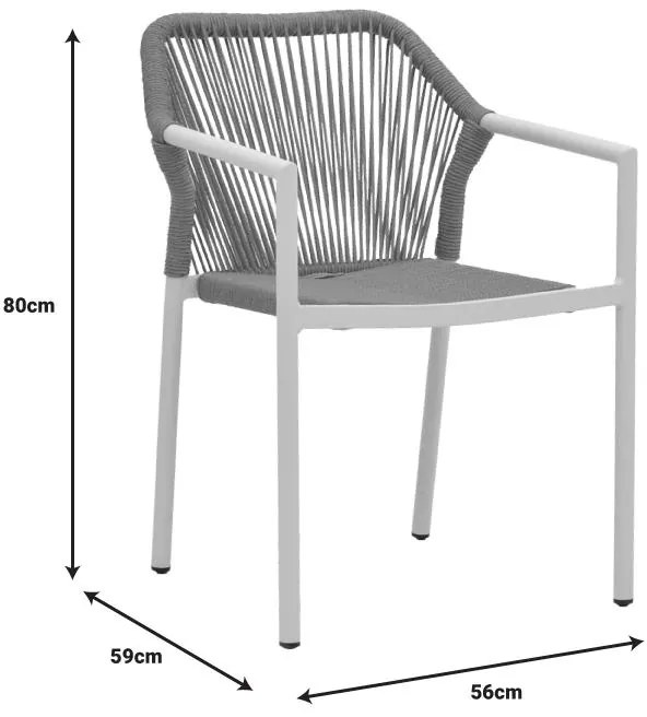 Τραπεζαρία Nares-Lush A σετ 5τεμ λευκό αλουμίνιο και plywood σε φυσική απόχρωση 140x80x72.5εκ 140x80x72.5 εκ.