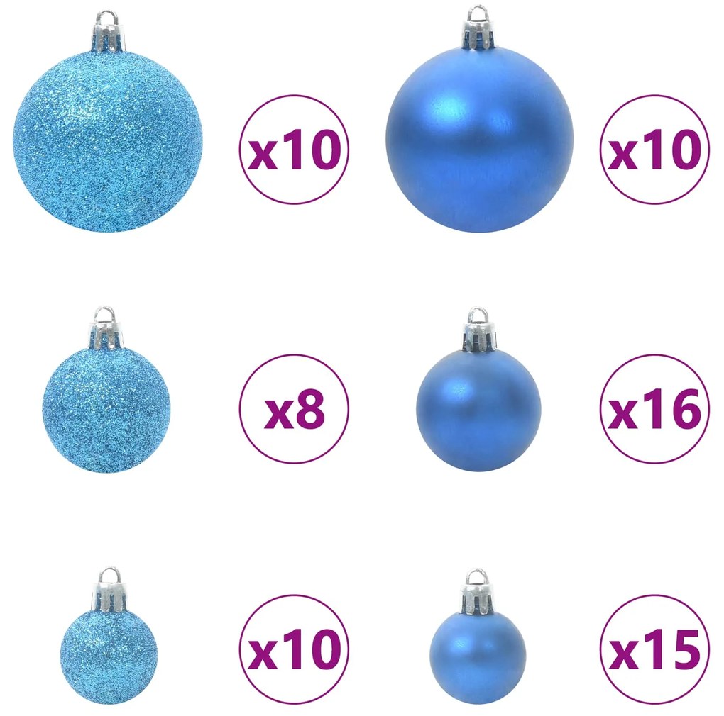 vidaXL Τεχνητό Χριστουγεννιάτικο Δέντρο Λευκό 210 cm PVC και Χάλυβας