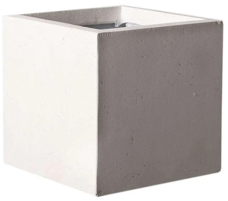 Κασπώ Πήλινο Τετράγωνο Rocky S A-5050-8 23x23x23 Light Grey Supergreens Clay