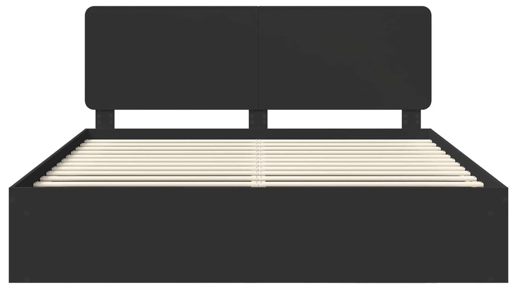vidaXL Σκελετός Κρεβατιού Μαύρο 200 x 200 cm Στερεά ξυλεία πεύκου