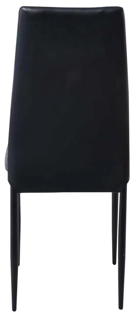 Καρέκλα Jetta-I Βαφή Μαύρη/PVC Μαύρο Συσκ.4τμχ 40x50x95cm