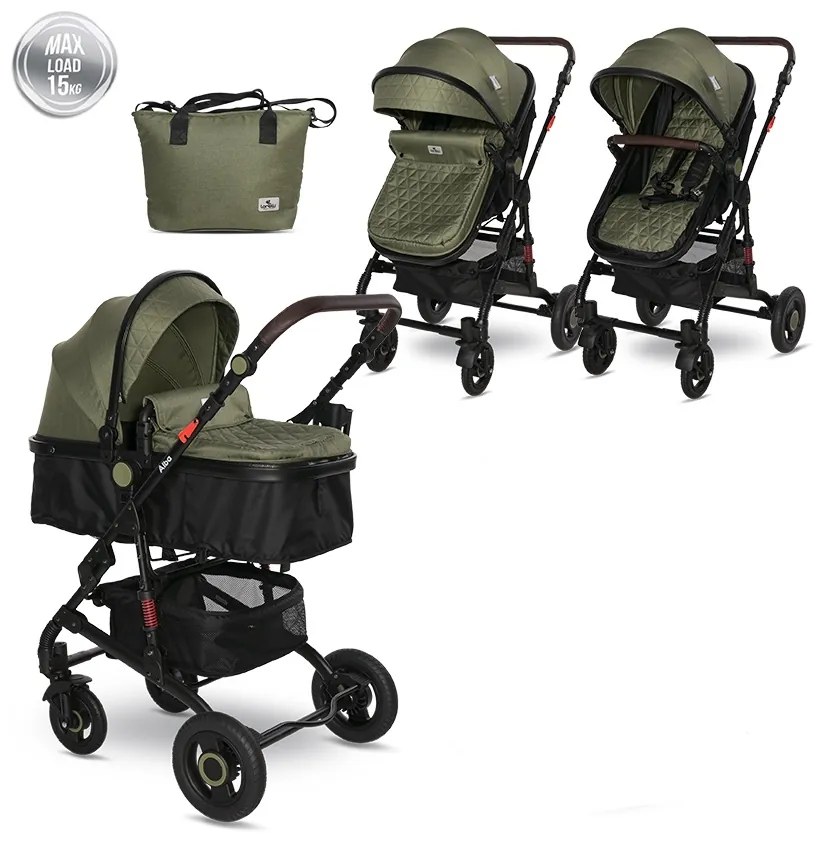 LORELLI 2 ΣΕ 1 ΚΑΡΟΤΣΙ ΑΝΤΙΣΤΡΕΨΙΜΟ ΚΑΙ ΜΕΤΑΤΡΕΠΟΜΕΝΟ ΣΕ ΚΑΛΑΘΟΥΝΑ ALBA PREMIUM LODEN GREEN 10021422383A