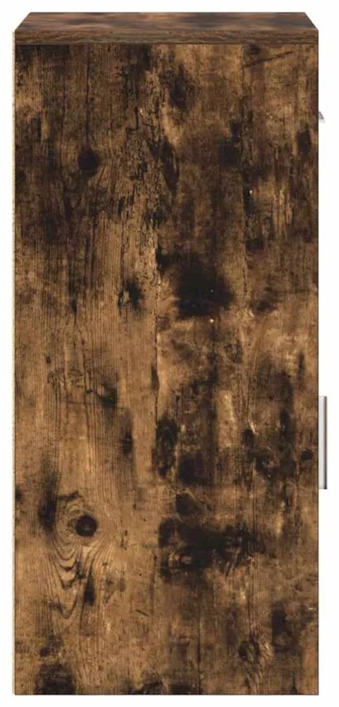 vidaXL Πλαϊνό γραφείο με συρτάρι Καπνιστό Δρύς 38 x 34 x 75 εκ