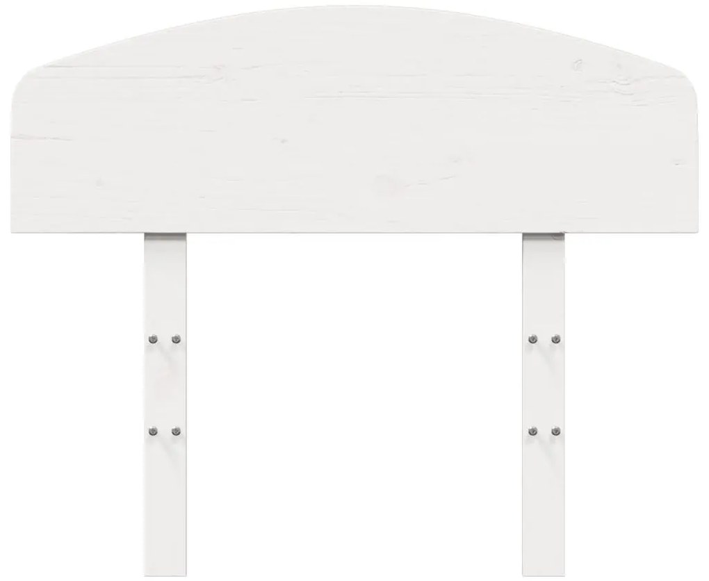 vidaXL Κεφαλάρι Λευκό 75 εκ. από Μασίφ Ξύλο Πεύκου