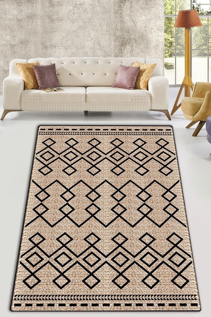 Χαλί Hawk 929CHL2313 Beige-Black Conceptum Hypnose 80X300cm