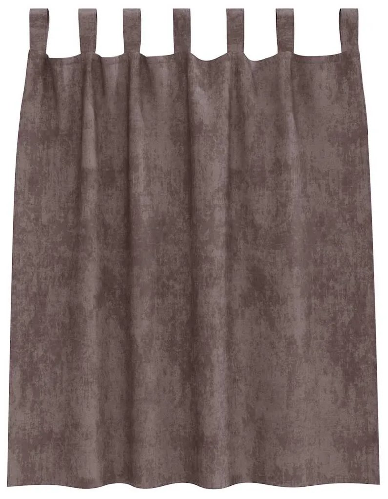 vidaXL Κουρτίνα με κουρτίνες 2 pcs Καφέ 140 x 140 cm Βελούδο