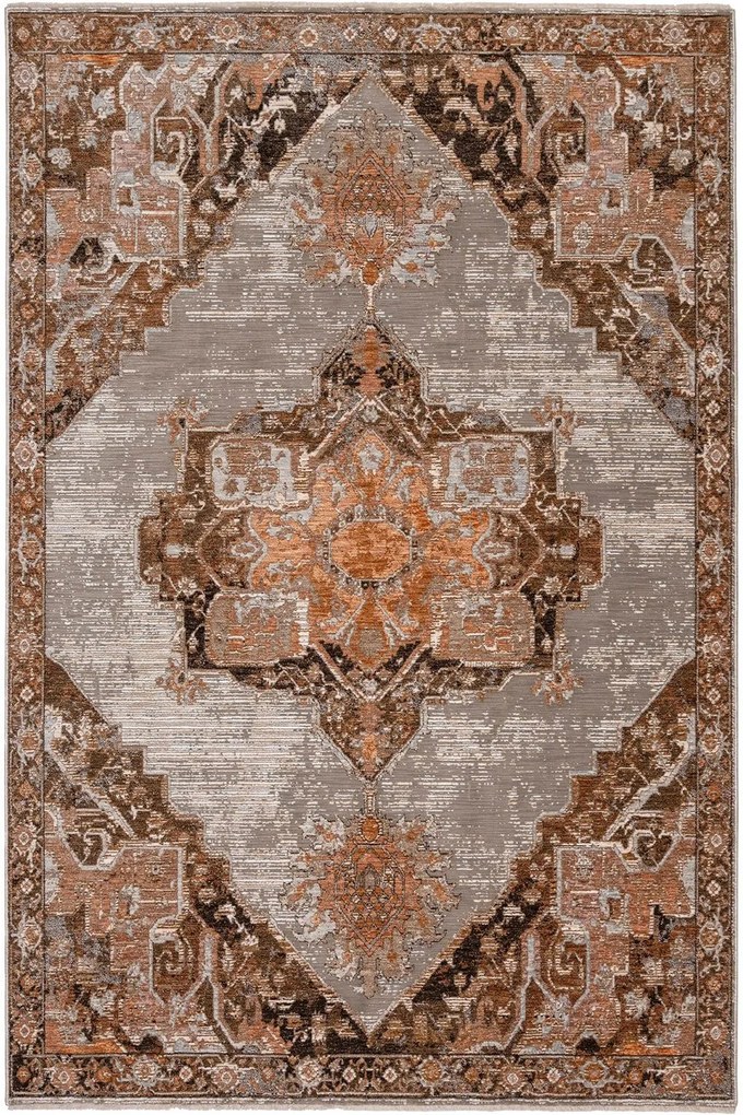 Χαλί Naf Naf Amaro S373A Brown-Shrink Dark Brown Βιοκαρπέτ 170X240cm