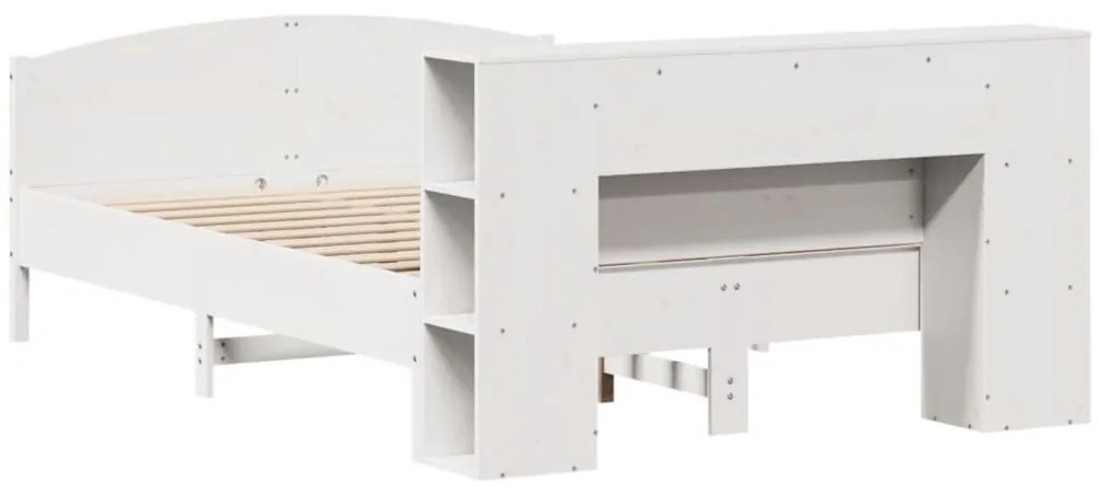 vidaXL Κρεβάτι Βιβλιοθήκη Χωρίς Στρώμα 120x190 εκ Μασίφ Ξύλο Πεύκου