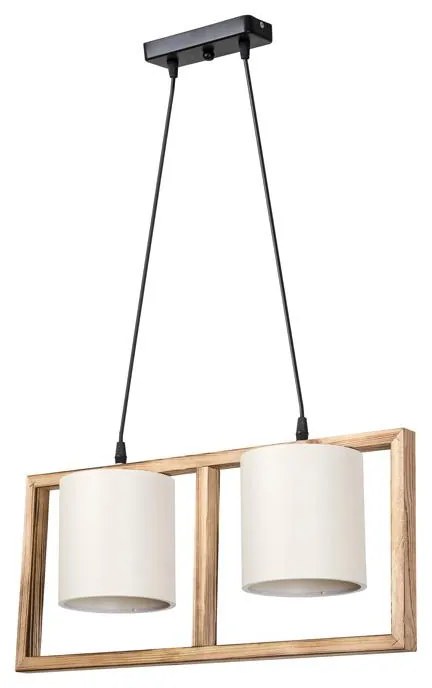 Φωτιστικό οροφής δίφωτο Sereda I Ε14 καφέ - κρέμ 54x14x27 εκ. 54x14x27 εκ.