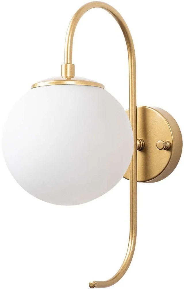 Φωτιστικό Τοίχου - Απλίκα Jewel 942FLG2128 15x27x36cm 1xE14 15W Gold-White Opviq