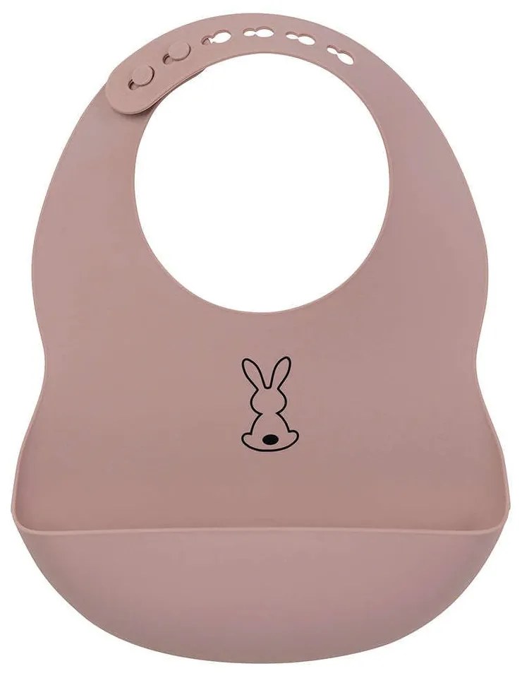Σαλιάρα N877046 Σιλικόνης 20x27cm Pink Nattou Silicone