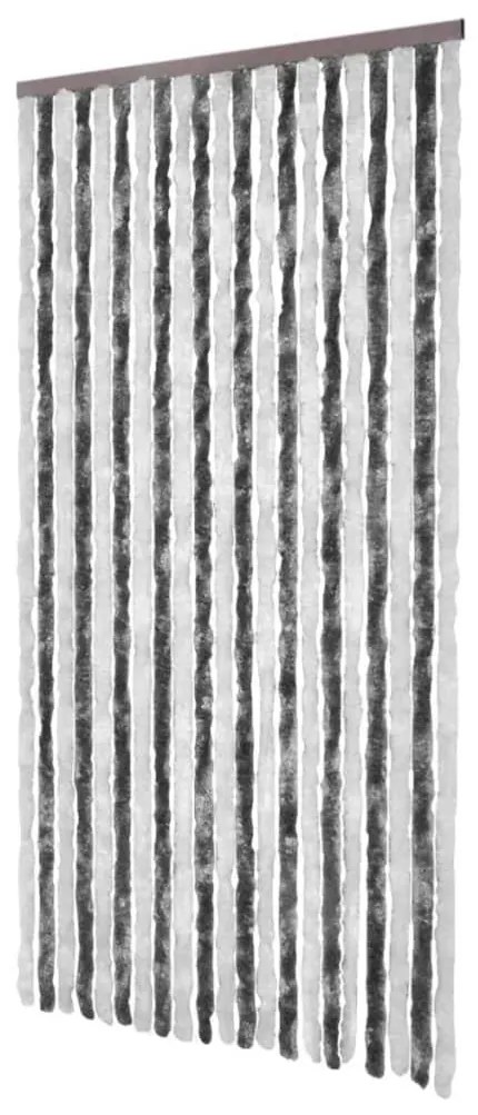 Σήτα - Κουρτίνα Πόρτας Γκρι / Λευκό 100 x 220 εκ. από Σενίλ - Πολύχρωμο
