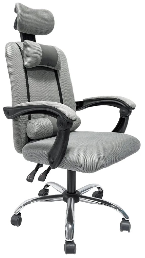ΚΑΡΕΚΛΑ ΓΡΑΦΕΙΟΥ CRONER HM1196.02 ΓΚΡΙ MESH-ΜΕΤΑΛ.ΒΑΣΗ-NYLON ΣΚΕΛΕΤΟΣ 58x67x124Υεκ.