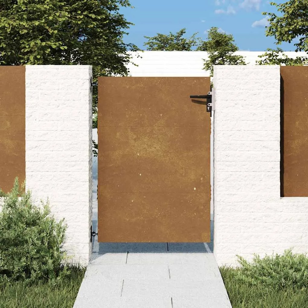 vidaXL Πόρτα Κήπου 85x125 εκ. από Ατσάλι Corten