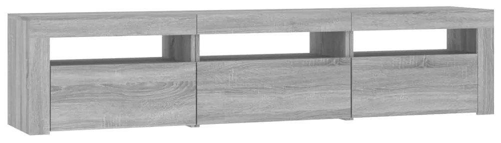vidaXL Έπιπλο Τηλεόρασης με LED Γκρι Sonoma 180x35x40 εκ.