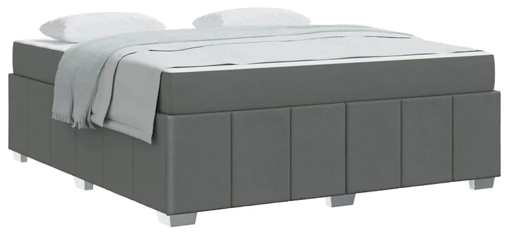 vidaXL Σκελετός Κρεβατιού Σκούρο γκρι 180 x 200 cm ύφασμα