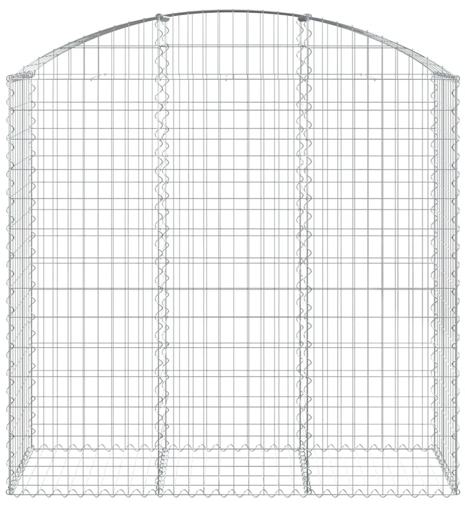 Συρματοκιβώτιο Τοξωτό 150x50x140/160εκ. από Γαλβανισμένο Χάλυβα - Ασήμι