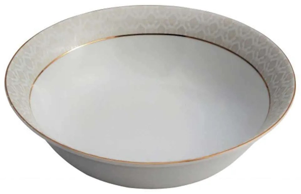 Μπoλ Παγωτού Πορσελάνινο PR14141108 Φ14cm White-Gold Oriana Ferelli® Porcelain