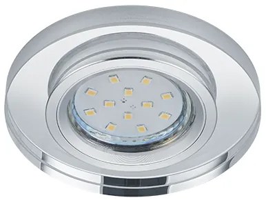 Σποτ Χωνευτό Στρογγυλό 9xH7cm Χρωμέ-Γυαλί 1xGU10 Trio Lighting Pirin 652100152