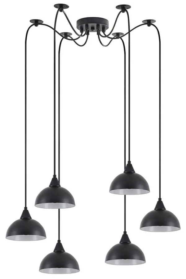 Φωτιστικό Οροφής Κρεμαστό Adept 77-9057 50x300cm 6xE27 60W Black Homelighting Metal