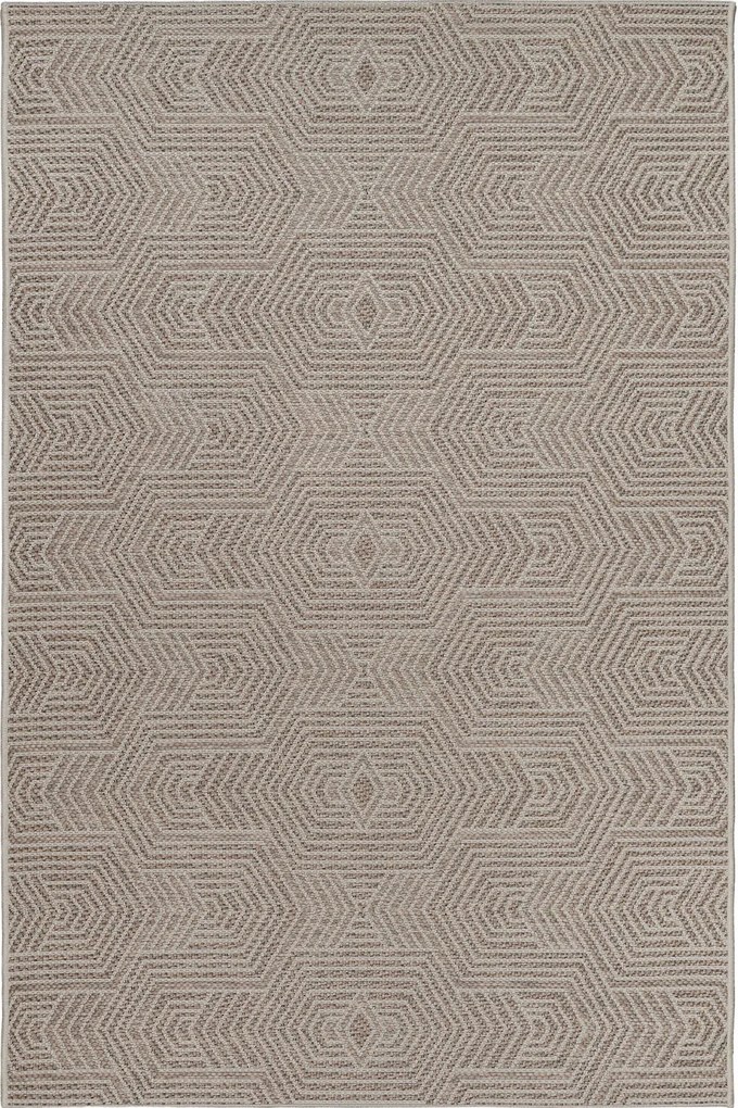 Χαλί Kimolos 40004 YV7-X Grey-Beige Βιοκαρπέτ 80X150cm