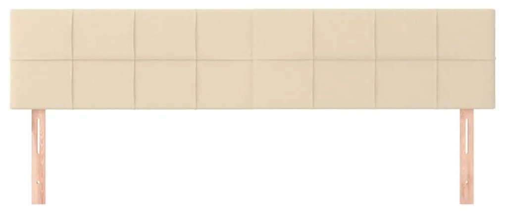 vidaXL Κεφαλάρια Κρεβατιού 2 τεμ. Κρεμ 100x5x78/88 εκ. Υφασμάτινο