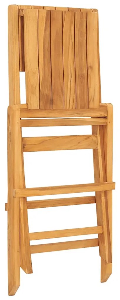 vidaXL Καρέκλες Κήπου Πτυσσόμενες 4 τεμ. 47x61x90 εκ. Μασίφ Ξύλο Teak