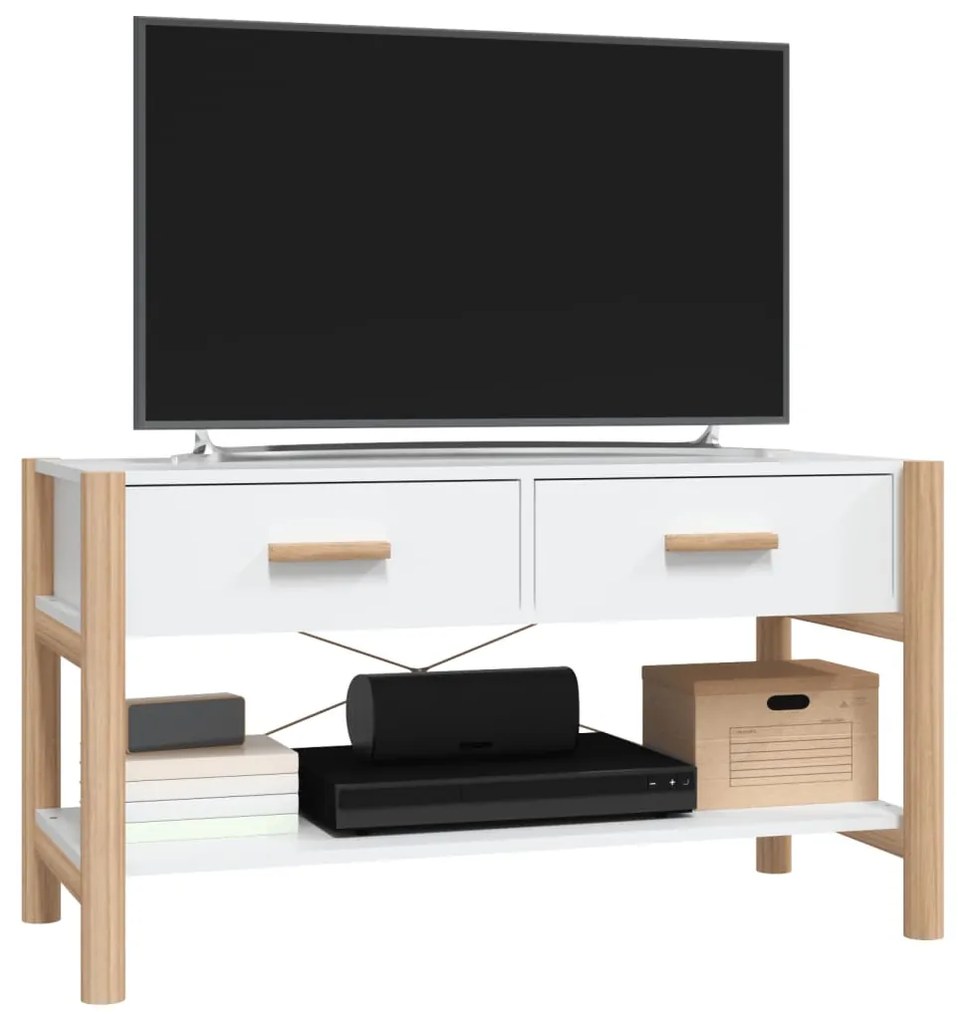 vidaXL Έπιπλο Τηλεόρασης Λευκό 82 x 38 x 45 εκ. Επεξεργασμένο Ξύλο