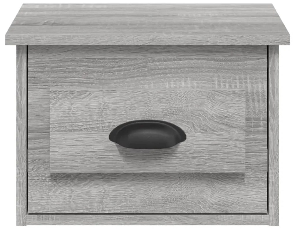 vidaXL Κομοδίνα Επιτοίχια 2 τεμ. Γκρι Sonoma 41,5 x 36 x 28 εκ.