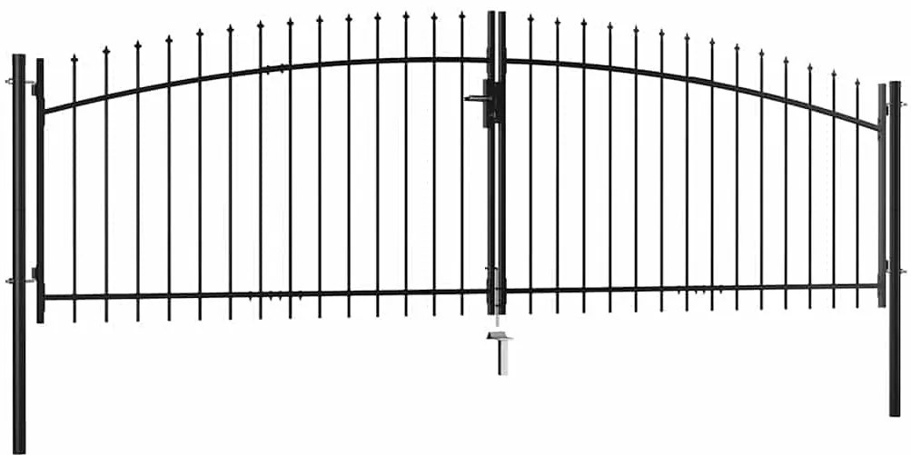 Πόρτα Περίφραξης Διπλή με Λόγχες 400 x 200 εκ.