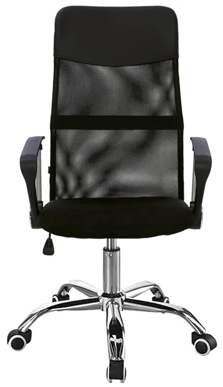 Καρέκλα γραφείου Lila II με ύφασμα mesh σε μαύρη απόχρωση 61x59x109.5-123