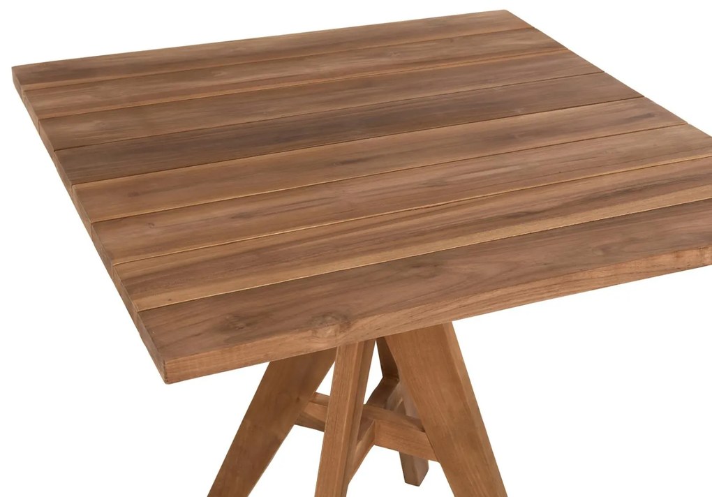 Τραπέζι LEO Τετράγωνο απο Ξύλο TEAK Φυσικό 80x80x75Y εκ. 80x80x75 εκ.