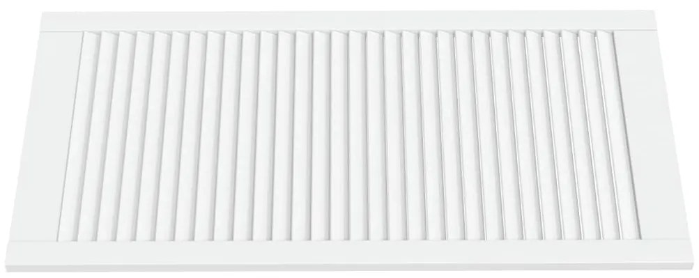 vidaXL Πορτάκια με Περσίδες 2 τεμ. Λευκά 99,3x49,4εκ Μασίφ Ξύλο Πεύκου