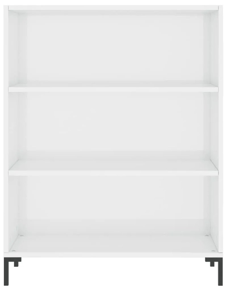 vidaXL Βιβλιοθήκη Γυαλιστερό Λευκό 69,5x32,5x90 εκ. Επεξεργασμένο Ξύλο