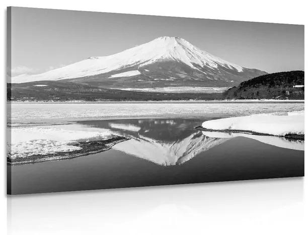 Εικόνα του όρους Φούτζι σε ασπρόμαυρο - 60x40