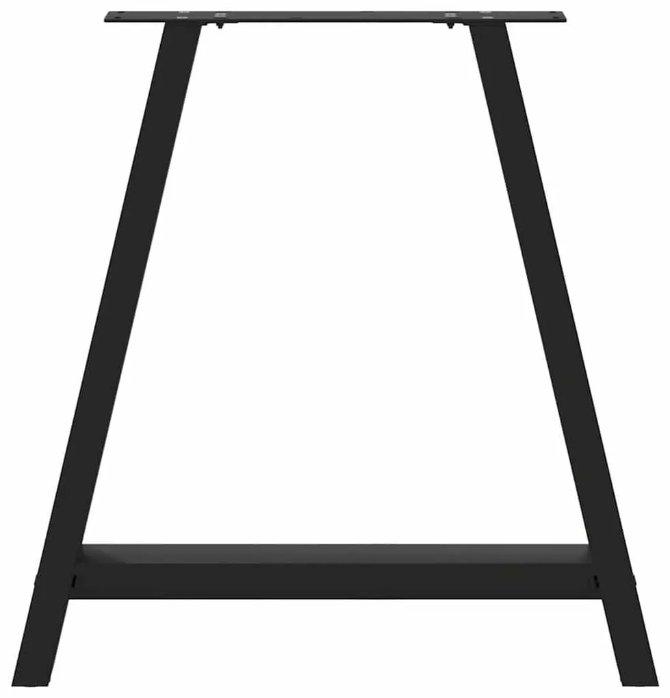 vidaXL Πόδια Τραπεζαρίας σε Σχήμα Α, 2 τεμ. Μαύρο, Ατσάλι 80x(72-73) εκ.