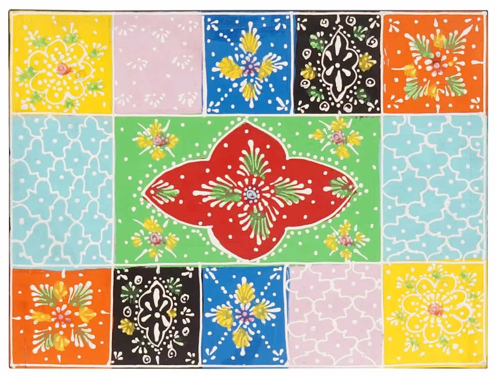 vidaXL Κομοδίνο με συρτάρι Πολύχρωμο 40 x 30 x 40 εκ