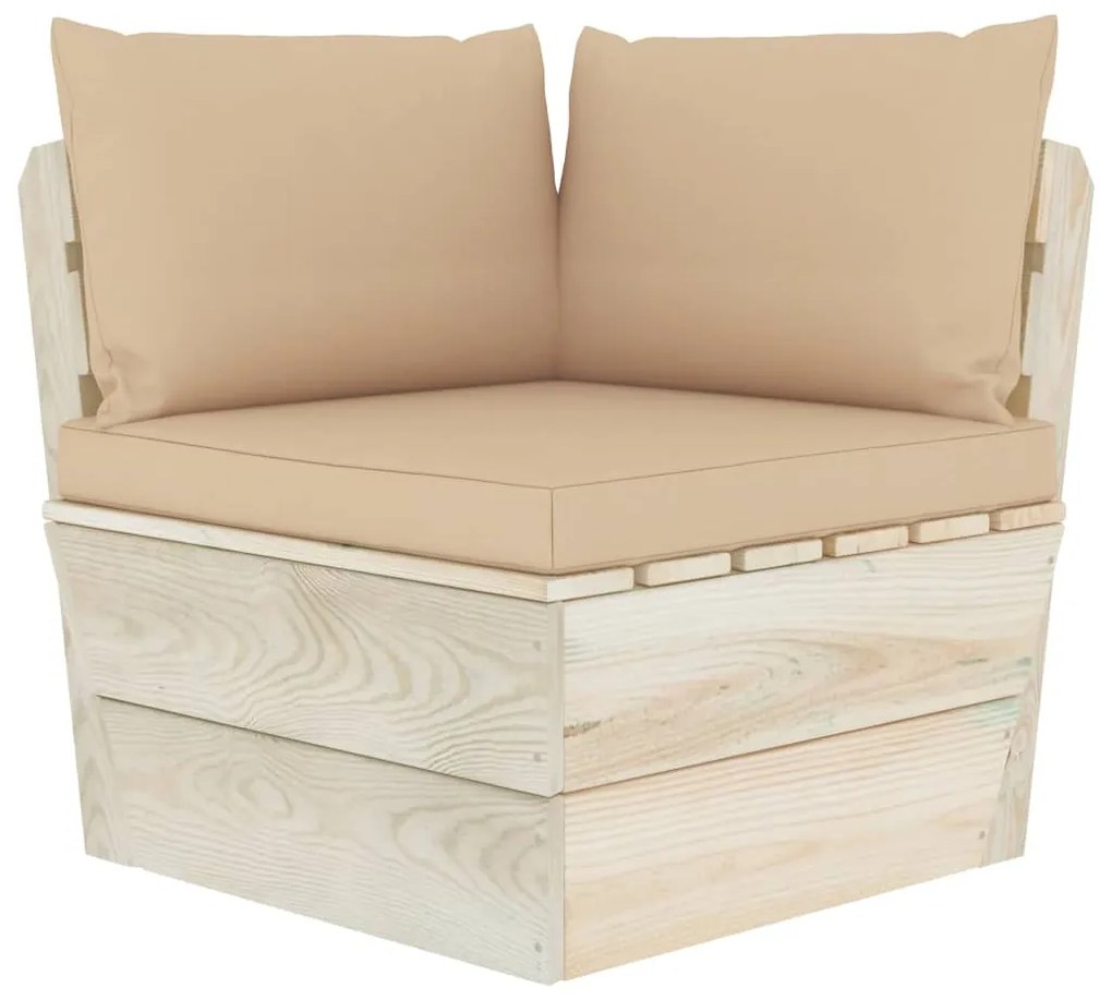 Μαξιλάρια Παλέτας 3 τεμ. Μπεζ Ύφασμα Oxford