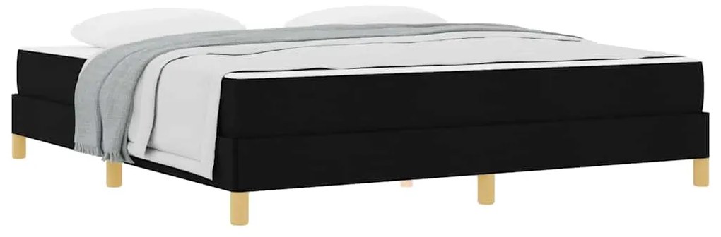 vidaXL Κρεβάτι με ελατήρια με στρώμα Μαύρο 180 x 200 cm ύφασμα