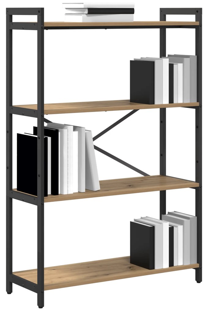 vidaXL Βιβλιοθήκη artisan δρυς 80 x 30 x 118 εκ Επεξεργασμένο ξύλο