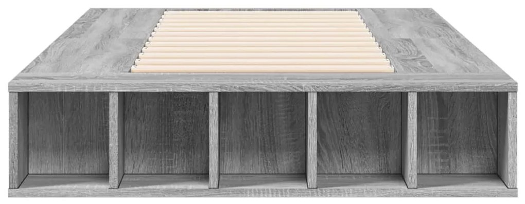 vidaXL Πλαίσιο Κρεβατιού Γκρι Sonoma 75x190 εκ. Επεξεργασμένο Ξύλο