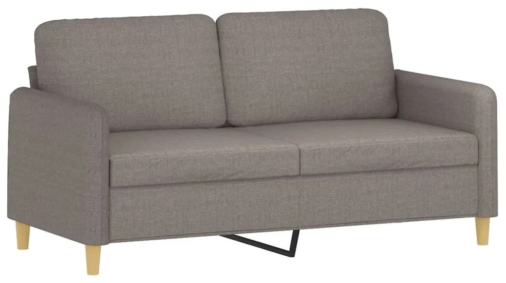 vidaXL Πολυθρόνες Σετ 2 Τεμαχίων Taupe από Ύφασμα με Μαξιλάρια