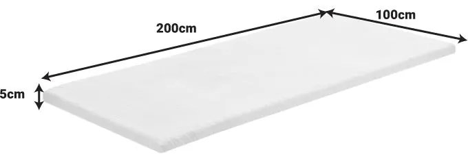 Ανώστρωμα Casmeriane roll pack λευκό ύφασμα-memory foam 100x200x5εκ 100x200x5 εκ.