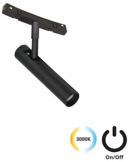 Σποτ Φωτιστικό Κυρτής Μαγνητικής Ράγας LED IP20 5W 3000K Magnetic 4281900 Viokef-4281900-Μαύρο 4281900