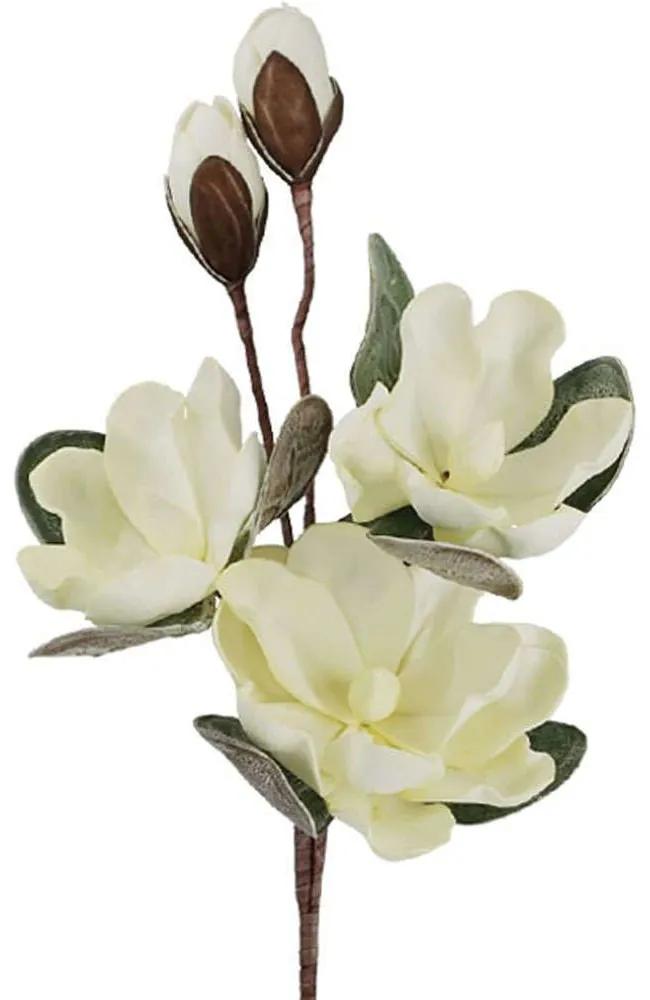 Τεχνητό Λουλούδι Μανόλια 00-00-6077-1 86cm Ecru Marhome Foam